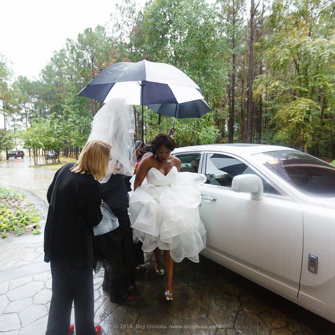 Buki + Femi: Houston Wedding - Bride Arriving at Chruch