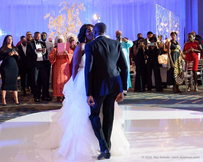 Buki + Femi: Houston Wedding - Bride & Groom First Dance at The Woodlands Resort