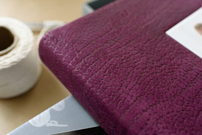 Contemporary Leather (in Plum) Cover Detail
